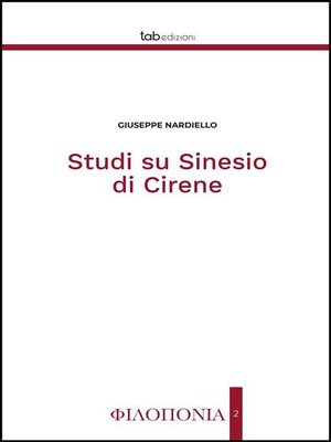 cover image of Studi su Sinesio di Cirene